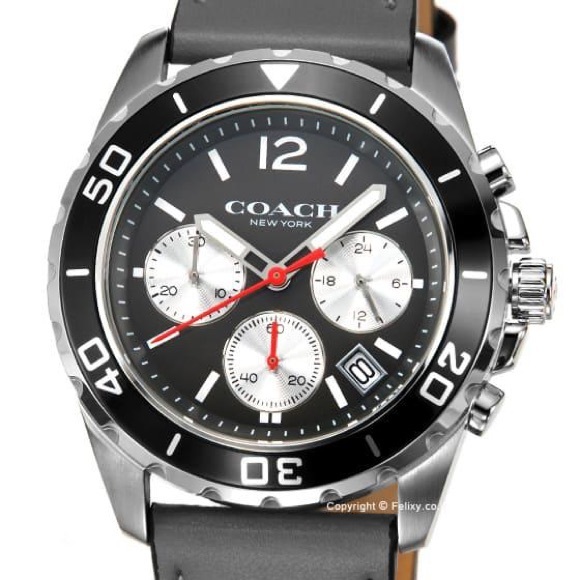 🖤🖤 Coach Kent Grey Dial Grey Leather Strap Watch For Men - 14602561 - Picture 3 of 16